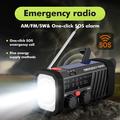 EM06 solcelledrevet nødradio med 2000mAh powerbank, lommelykt og SOS-alarm