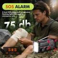EM06 solcelledrevet nødradio med 2000mAh powerbank, lommelykt og SOS-alarm
