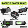 EM06 solcelledrevet nødradio med 2000mAh powerbank, lommelykt og SOS-alarm