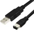 ERE USB til FireWire 1394-adapterkabel for lyd-/videoenheter - 1.8m - Svart