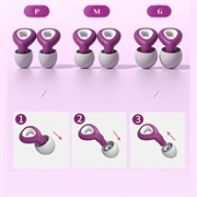 ES300 støydempende ørepropper i silikon - lilla