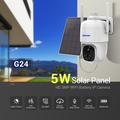 ESCAM G24 H.265 3MP Full HD AI-identifiseringskamera med solcellepanel PIR-alarm WiFi-kamera med innebygd batteri