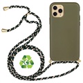 Saii Eco Line iPhone 11 Pro Biologisk Nedbrytbart Deksel med Stropp - Grønn