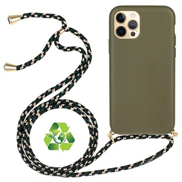 Saii Eco Line iPhone 12 Pro Max Deksel med Stropp - Grønn