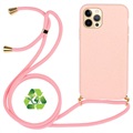 Saii Eco Line iPhone 12 Pro Max Deksel med Stropp - Rosa