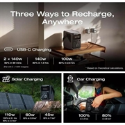 EcoFlow Trail 300 bærbar strømstasjon - 90000mAh, 300W - svart