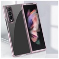 Electroplated Frame Samsung Galaxy Z Fold3 5G Deksel - Roségull