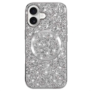 iPhone 17 Galvanisert glitter-deksel - MagSafe-kompatibel - Sølv