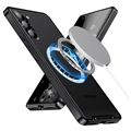 Galvanisert Magnetisk Samsung Galaxy S23 5G Hybrid-deksel - Svart