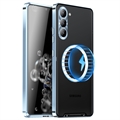 Galvanisert Magnetisk Samsung Galaxy S23 5G Hybrid-deksel - Blå