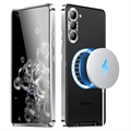 Galvanisert Magnetisk Samsung Galaxy S23 5G Hybrid-deksel - Sølv