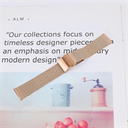 Garmin Vivomove/Style/HR Sport Elegant Mesh-Stropp i Rustfritt Stål - Roségull