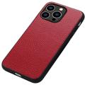 Elegant iPhone 14 Pro Lær Deksel - Rød