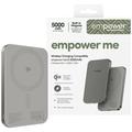 Empower by PanzerGlass magnetisk trådløs strømbank - 5000mAh Qi2- og MagSafe-kompatibel - Titanium