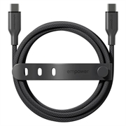 Empower by PanzerGlass Racing USB-C-kabel - 60W, 2m - svart