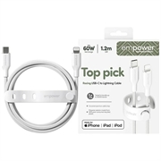 Empower by PanzerGlass Racing USB-C / Lightning-kabel - 60W, 1.2m - hvit