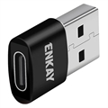 Enkay ENK-AT105 USB-A / USB-C Adapter - Svart