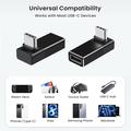Enkay ENK-AT133 90-graders USB-C-adapter med 4K-støtte - 40Gbps/240W - svart