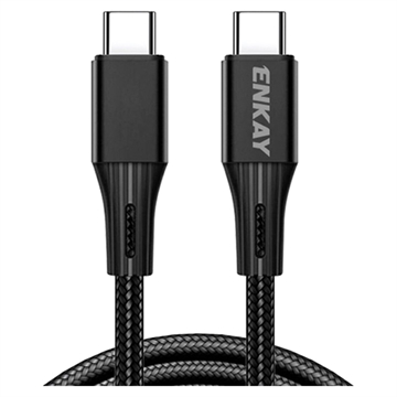 Enkay Power Delivery USB-C Kabel - 100W, 5A, 1m - Svart