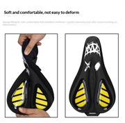 Enlee EN-330 Vannavstøtende sykkelseteovertrekk med silikonpolstring - Gul / Svart / Hvit