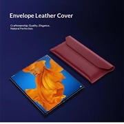 Samsung Galaxy Z TriFold-konvoluttveske i lær med magnetisk lukking - rød