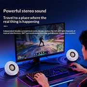 Erazer A500 2.0 RGB stasjonære spillhøyttalere - 10W - hvit
