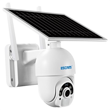 Escam QF250 Solcelledrevet Overvåkningskamera - 1080p, WiFi - Hvit