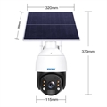 Escam QF724 Vanntett Solcelledrevet Sikkerhetskamera - 3.0MP, 30000mAh (Åpen Emballasje - Utmerket)