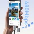 Essager 4-i-1 hurtigladekabel 240W - USB-A/USB-C til USB-C/Lightning - 0.25m - Grå