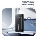 Essager 65W GaN ultratynn hurtiglader - 2x USB-C, USB-A - svart