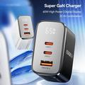 Essager ES-CD64 65W GaN-vegglader - 3 porter - hvit