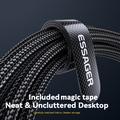 Essager ES-X47 240W USB-C-kabel med digitalt display - 1m - svart