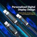 Essager ES-X47 240W USB-C-kabel med digitalt display - 2m - svart