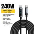 Essager ES-X47 240W USB-C-kabel med digitalt display - 2m - svart