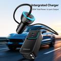 Essager F789 135W bilopplader til baksetet - 2x USB-C-kabler, 4xUSB-C-, 2x USB-A-innganger - 1.5m - svart