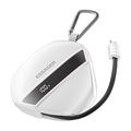 Essager hurtigladende powerbank med 70cm uttrekkbar kabel og karabinkrok - 10000mAh