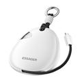 Essager HW02 10000mAh Powerbank med Type-C-kabel og karabinkrok - 22.5W - Hvit