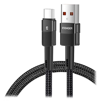 Essager Quick Charge 3.0 USB-C Kabel - 66W - 2m - Svart