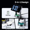 Essager T50 Qi 2.2 3-i-1 magnetisk trådløs lader - 25W - grå