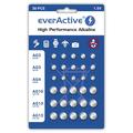 EverActive alkaliske knappcellebatterier - 30 stk.