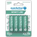 EverActive Infinity Line EVHRL6-1100 Oppladbare AA-batterier 1100mAh - 4 stk.