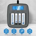 EverActive NC-1000M v2 Ni-MH/Ni-Cd profesjonell batterilader - 4x AAA/AA