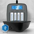 EverActive NC-1000M v2 Ni-MH/Ni-Cd profesjonell batterilader - 4x AAA/AA