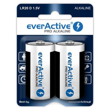 EverActive Pro LR20/D alkaliske batterier 17500mAh - 2 stk.