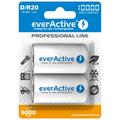 EverActive Professional Line EVHRL20-10000 oppladbare D-batterier 10000mAh - 2 stk.