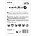 EverActive Professional Line EVHRL20-10000 oppladbare D-batterier 10000mAh - 2 stk.