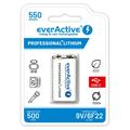 EverActive Professional+ Lithium USB-C oppladbart 9V-batteri - 550mAh