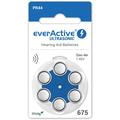 EverActive Ultrasonic 675/PR44 Høreapparatbatterier - 6 stk.