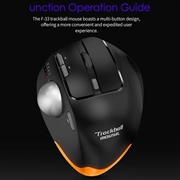 F-33 trådløs trackball-mus - 5 DPI-nivåer
