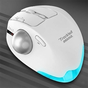 F-33 trådløs trackball-mus - 5 DPI-nivåer - hvit